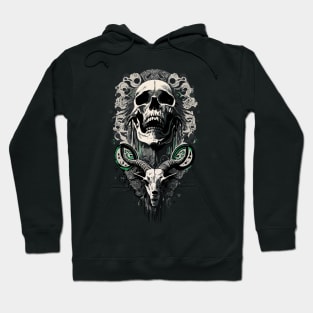 Skull and goat tattoo Hoodie